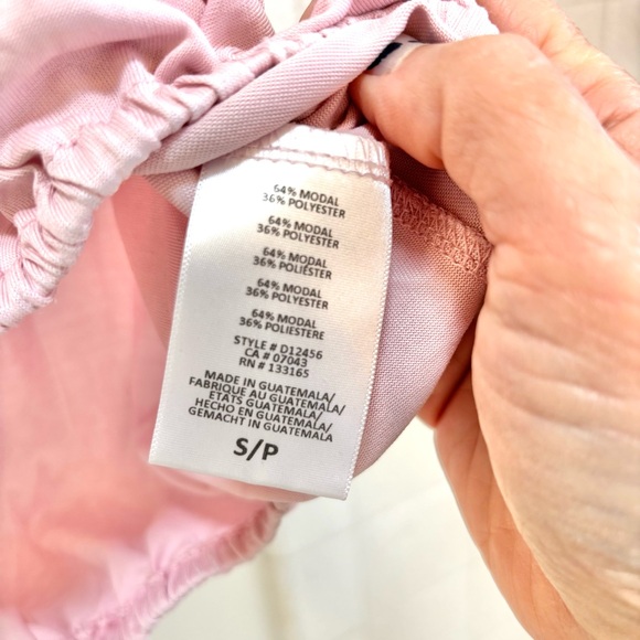 Anthropologie Eri + Ali Pink Cap Sleeve Blouse Size Small Cottagecore Pilates - Picture 5 of 6